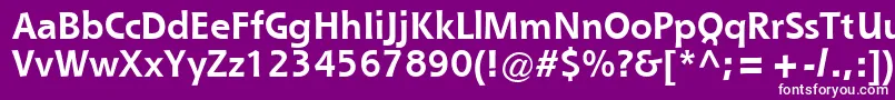 Czcionka QueSsiBold – białe czcionki na fioletowym tle