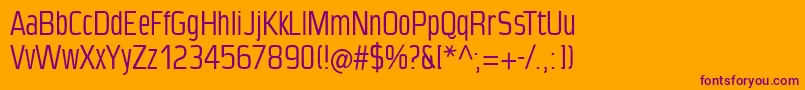 Condensanspaneurope-Schriftart – Violette Schriften auf orangefarbenem Hintergrund