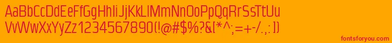 Condensanspaneurope Font – Red Fonts on Orange Background