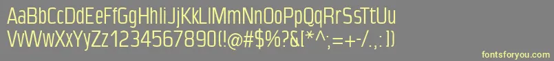 Condensanspaneurope Font – Yellow Fonts on Gray Background