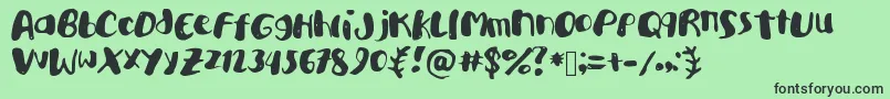 Academykiller Font – Black Fonts on Green Background