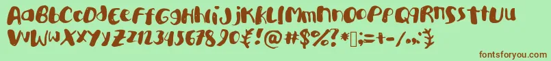 Academykiller Font – Brown Fonts on Green Background