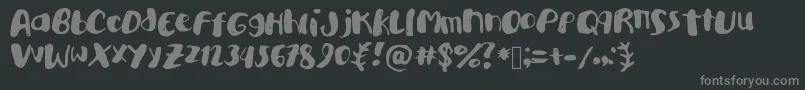 Academykiller Font – Gray Fonts on Black Background