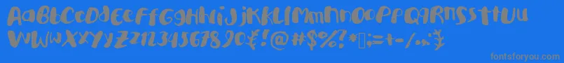 Academykiller-Schriftart – Graue Schriften auf blauem Hintergrund