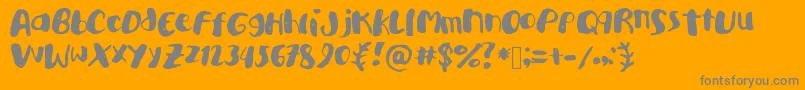 Academykiller Font – Gray Fonts on Orange Background