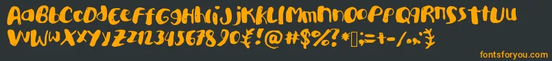 Academykiller Font – Orange Fonts on Black Background