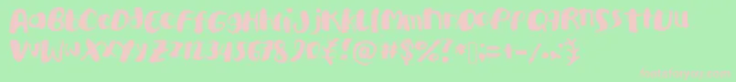 Academykiller Font – Pink Fonts on Green Background