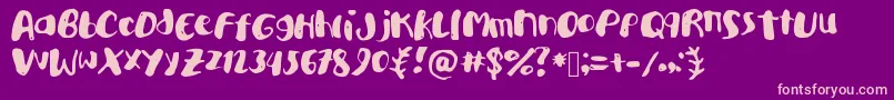 Academykiller Font – Pink Fonts on Purple Background