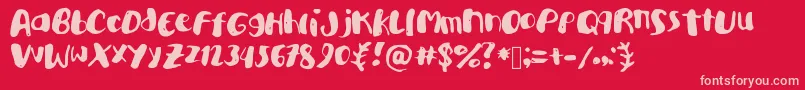 Academykiller Font – Pink Fonts on Red Background