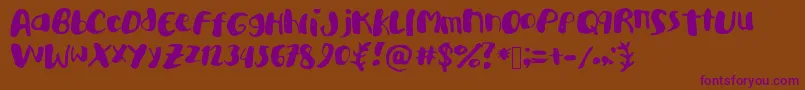 Academykiller Font – Purple Fonts on Brown Background