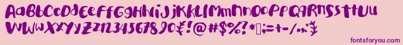 Academykiller Font – Purple Fonts on Pink Background