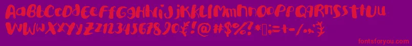 Academykiller Font – Red Fonts on Purple Background