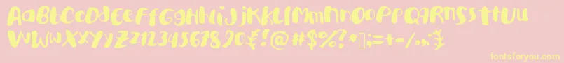 Academykiller Font – Yellow Fonts on Pink Background