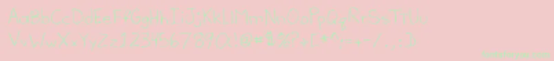 Lehn052 Font – Green Fonts on Pink Background