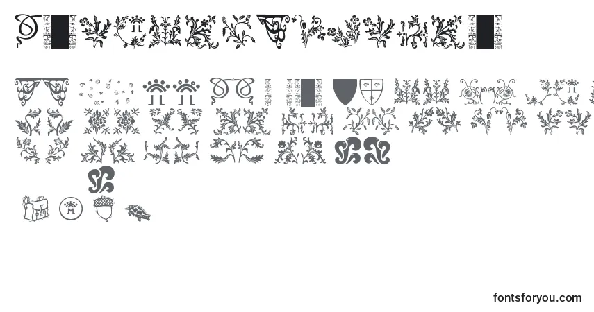 Fuente Designpartsone - alfabeto, números, caracteres especiales