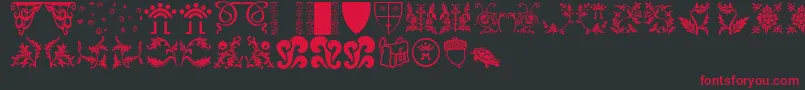 Designpartsone Font – Red Fonts on Black Background