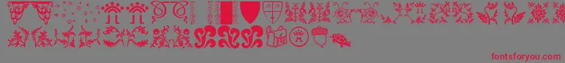 Designpartsone Font – Red Fonts on Gray Background