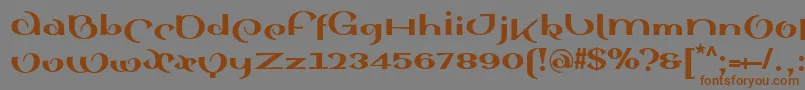 SinahsansLtBlack Font – Brown Fonts on Gray Background