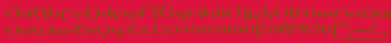 SinahsansLtBlack Font – Brown Fonts on Red Background