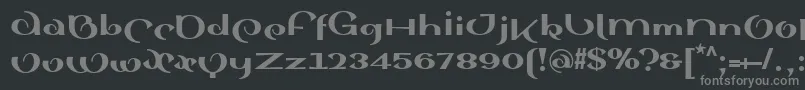 SinahsansLtBlack Font – Gray Fonts on Black Background