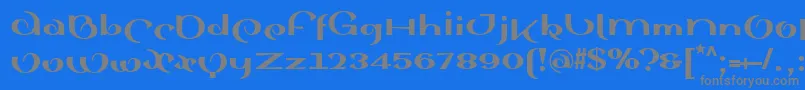 フォントSinahsansLtBlack – 青い背景に灰色の文字