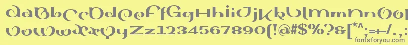 SinahsansLtBlack Font – Gray Fonts on Yellow Background