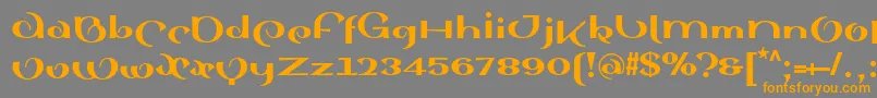 SinahsansLtBlack Font – Orange Fonts on Gray Background