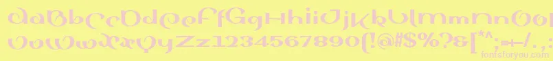 SinahsansLtBlack Font – Pink Fonts on Yellow Background