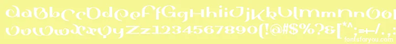 SinahsansLtBlack Font – White Fonts on Yellow Background