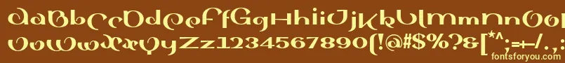 SinahsansLtBlack Font – Yellow Fonts on Brown Background