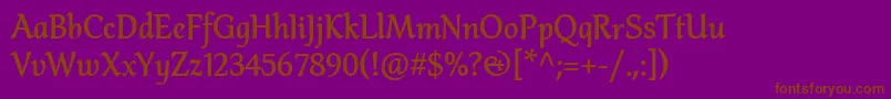 Шрифт AltheaBold – коричневые шрифты на фиолетовом фоне