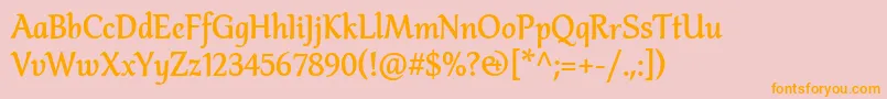 fuente AltheaBold – Fuentes Naranjas Sobre Fondo Rosa