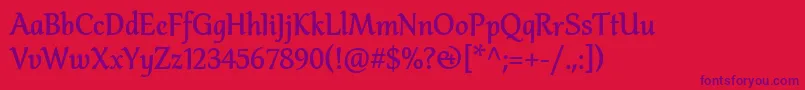 AltheaBold Font – Purple Fonts on Red Background