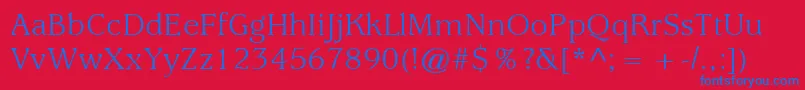 ItcUsherwoodLtBook Font – Blue Fonts on Red Background