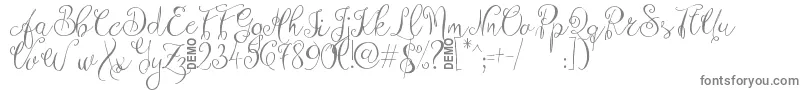 ZenythScriptDemo Font – Gray Fonts on White Background