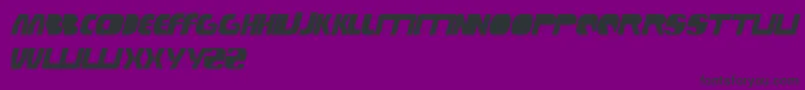 フォントTechnoTech – 紫の背景に黒い文字