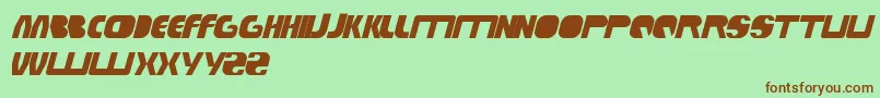 TechnoTech Font – Brown Fonts on Green Background