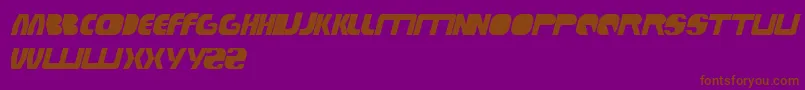 TechnoTech-Schriftart – Braune Schriften auf violettem Hintergrund