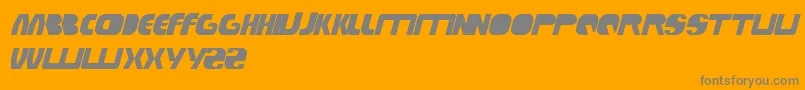 TechnoTech Font – Gray Fonts on Orange Background