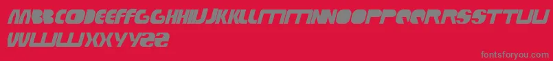 TechnoTech Font – Gray Fonts on Red Background