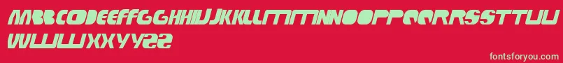 TechnoTech Font – Green Fonts on Red Background