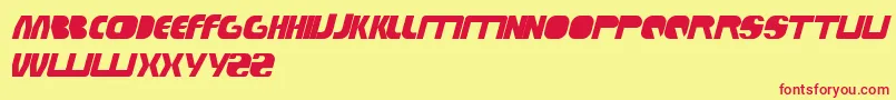 TechnoTech Font – Red Fonts on Yellow Background