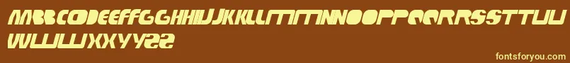 TechnoTech Font – Yellow Fonts on Brown Background