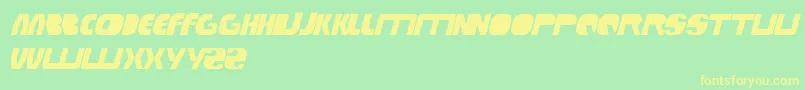 TechnoTech Font – Yellow Fonts on Green Background