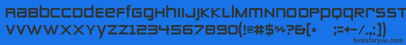 ZeroTwos Font – Black Fonts on Blue Background