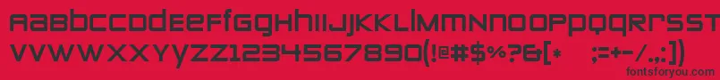 ZeroTwos Font – Black Fonts on Red Background