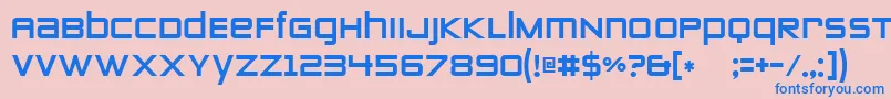 ZeroTwos Font – Blue Fonts on Pink Background