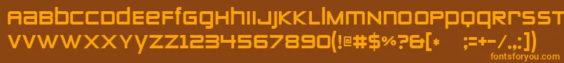 ZeroTwos Font – Orange Fonts on Brown Background