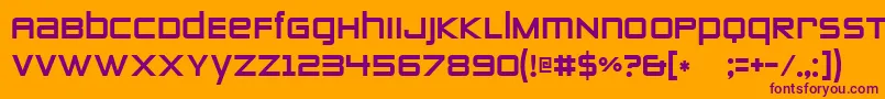 ZeroTwos Font – Purple Fonts on Orange Background