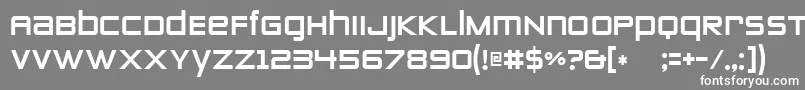 フォントZeroTwos – 灰色の背景に白い文字